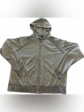 Theory Otov Chimaera Full Zip Hoodie Heather Gray Size XL
